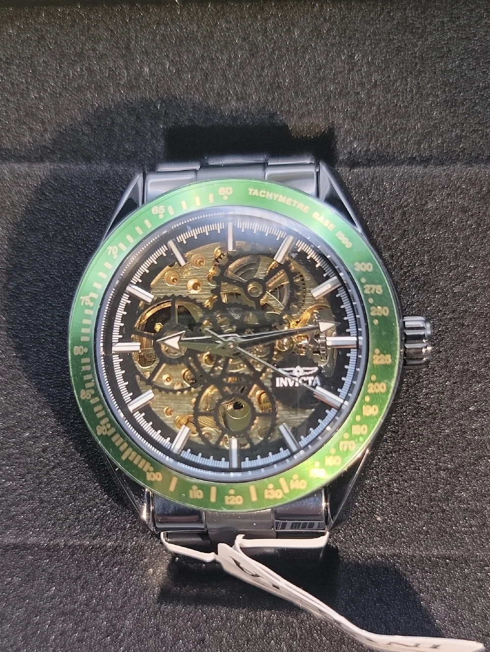 Invicta Objet D Art Excelsior Automatic Mens Watch Skeleton Dial 43mm Black